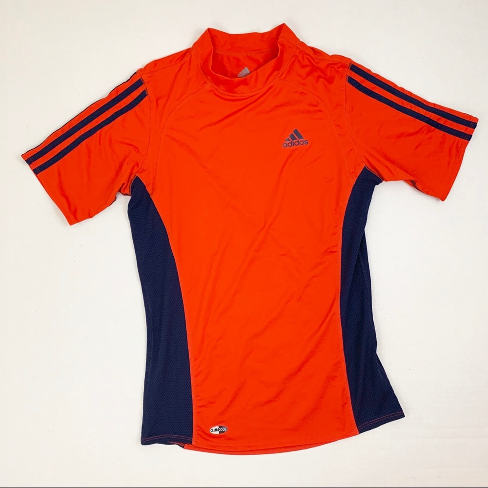 ADIDAS Red Short Sleeve Compression Sport Shirt